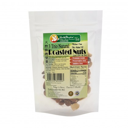 Health Paradise 3Trio Natural Roasted Nuts - Celtic Sea Salt 100g